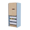 Закрытый шкаф с ящиками из коллекции мебели «НЕГА» (цвет голубой) - «globural.ru» - Серов