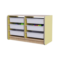 Двойной модуль для хранения игрушек из коллекции мебели «НЕГА» (цвет желтый) - «globural.ru» - Серов