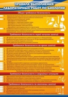 Стенд "Правила выполнения лабораторных работ по биологии" (вариант 2) - «globural.ru» - Серов