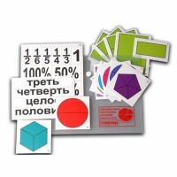 Набор для изучения простых дробей. Составление целого из частей (раздаточный) - «globural.ru» - Серов