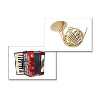 Дидактическое пособие "Музыкальные инструменты" (24 карточки, А4, ламинированное) - «globural.ru» - Серов