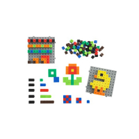 Кубики соединяющиеся 1 см. Набор с основанием и карточками. - «globural.ru» - Серов