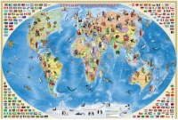 Настенная политическая карта мира для дошкольников "Страны и народы -2" - «globural.ru» - Серов