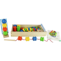 Игра на сенсомоторное развитие "Шнуровка Бусы (набор 3)" - «globural.ru» - Серов