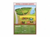 Магнитно-маркерная доска "Лесные и торфяные пожары" + комплект тематических магнитов - «globural.ru» - Серов