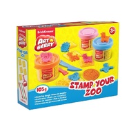 Пластилин на растительной основе Artberry/Stamp Your Zoo 3 бан./35 г со штампами - «globural.ru» - Серов
