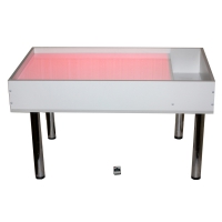 Световой столик для рисования песком напольный "Мультиколор" с кармашком для песка - «globural.ru» - Серов