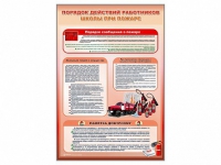 Стенд "Порядок действий работников школы при пожаре" - «globural.ru» - Серов