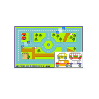 Игровой коврик "Дорожное движение - 2" с набором транспортных средств - «globural.ru» - Серов