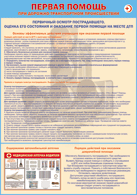 Плакат "Первичный осмотр пострадавшего, оценка его состояния и оказание первой помощи на месте ДТП " 1000*1400 винил - «globural.ru» - Серов