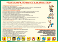 Таблица Общие правила безопасности на уроках труда 1000*1400 винил	  - «globural.ru» - Серов