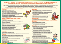 Правила безопасности на уроках труда для девочек 1000*1400 винил	 - «globural.ru» - Серов