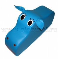 Напольная игрушка "Бегемот" с аппликацией (ВИК) - «globural.ru» - Серов