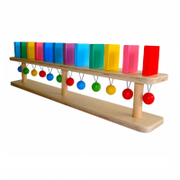 Тактильно-развивающая панель "Разноцветное домино" (настенный модуль, 12 домино) - «globural.ru» - Серов