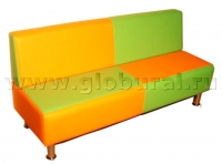 Диван «Полосатик» на хромированных ножках (ВИК) - «globural.ru» - Серов