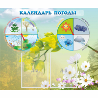 Стенд "Календарь погоды" с 2 карманами - «globural.ru» - Серов