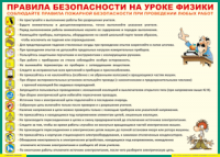 Таблица Правила безопасности на уроке физики 1000*1400 винил	 - «globural.ru» - Серов