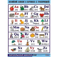 Таблица демонстрационная "Английский алфавит в картинках"(70x100) - «globural.ru» - Серов