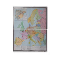Учебная карта "Европа 1924-1939 гг" 1050*1420 мм (матовое, 2-стороннее лам.) - «globural.ru» - Серов
