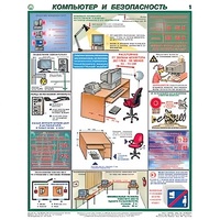 Плакаты "Компьютер и безопасность" (2 листа, размер 450х600) - «globural.ru» - Серов