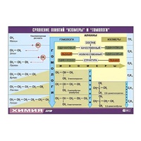 Таблица демонстрационная "Сравнение понятий изомер и гомолог" (винил 70x100) - «globural.ru» - Серов