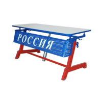 Стол ученический двухместный "Патриот-2п" на газовом лифте (р.гр. № 3-7 и наклоном столешницы ) - «globural.ru» - Серов