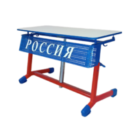 Стол ученический двухместный "Патриот-2о" на газовом лифте (р.гр. № 3-7 и наклоном столешницы) - «globural.ru» - Серов