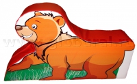Напольная игрушка "Медвежонок" с шелкографией (ВИК) - «globural.ru» - Серов