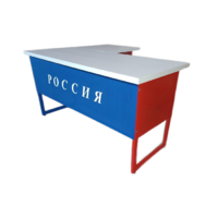 Стол преподавателя "Патриот" угловой с выкатной тумбой - «globural.ru» - Серов