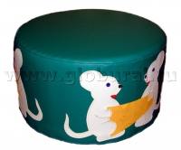 Пуфик «Мыши» (шелкография, ВИК) - «globural.ru» - Серов