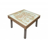 Столик на ножках для рисования песком Радуга. Подсветка белая - «globural.ru» - Серов