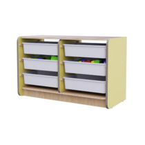 Двойной модуль для хранения игрушек из коллекции мебели «НЕГА» (цвет желтый) - «globural.ru» - Серов