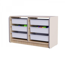 Двойной модуль для хранения игрушек из коллекции мебели «НЕГА» (цвет бежевый) - «globural.ru» - Серов