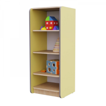 Открытый шкаф с полками из коллекции мебели «НЕГА» (цвет желтый) - «globural.ru» - Серов