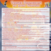 Стенд "Техника безопасности на уроках биологии" (вариант 1) - «globural.ru» - Серов