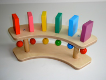 Тактильно-развивающая панель "Разноцветное домино" (3 домино, стартовая) - «globural.ru» - Серов