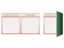 Доска аудиторная меловая, магнитно-маркерная двухэлементная (в клетку, линейку, косую линейку) - «globural.ru» - Серов