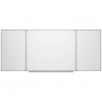 Доска магнитно-маркерная настенная трехэлементная белая полимерная - «globural.ru» - Серов