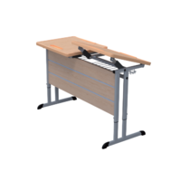 Стол ученический двухместный с наклоняемыми столешницами - «globural.ru» - Серов