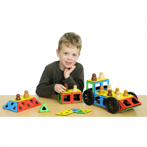 Набор Полидрон Магнитный "Конструируем транспорт" с дополнительным комплектом колес (Расширенный) - «globural.ru» - Серов