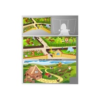 Стенд для сюжетно-ролевых игр 2-х сторонний (Зоопарк, ферма) - «globural.ru» - Серов