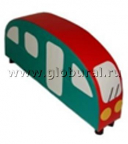 Напольная мягкая игрушка «Автобус»  каталка - «globural.ru» - Серов