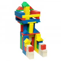 Конструктор деревянный "Строитель" цветной - «globural.ru» - Серов