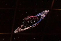 Потолок "Звездное небо с анимационным фибероптическим эффектом сатурн" - «globural.ru» - Серов