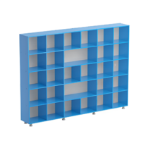 Шкаф-стеллаж без дверок (серый/синий) - «globural.ru» - Серов