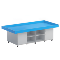 Стол для робототехники с дверками (серый/синий) - «globural.ru» - Серов