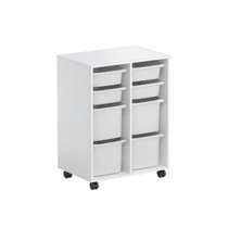 Тумба мобильная для пособий (белый) - «globural.ru» - Серов