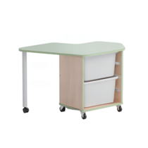 Стол детский левый Робик 002 (бук/фисташковый) - «globural.ru» - Серов