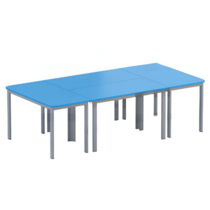 Композиция из составных столов (синий/серый) - «globural.ru» - Серов