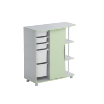 Стеллаж правый Робик 001 (серый/фисташковый) - «globural.ru» - Серов